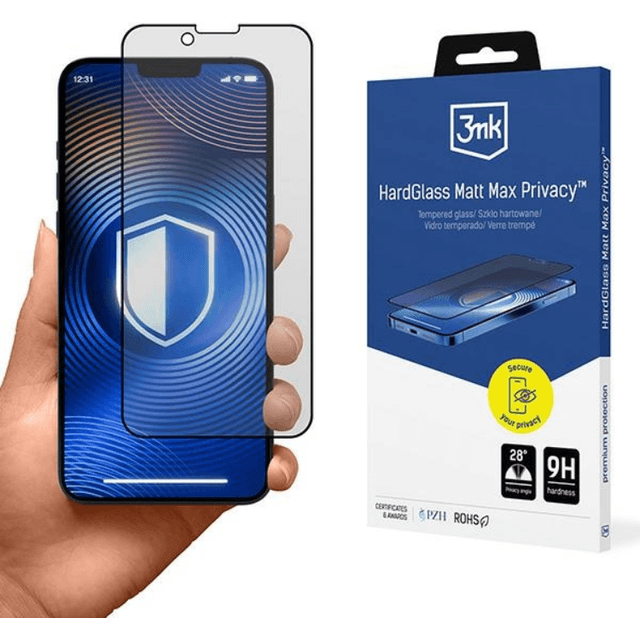 3mk iPhone 15 Pro Hardglass Matt Max Privacy