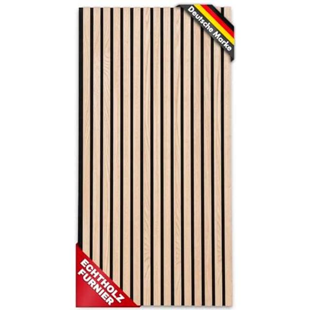 Floordirekt 3D Akustikpaneele 118 x 60 cm Wandpaneele mit Echtholzfurnier