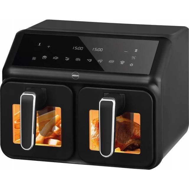 Eldom Dobbelt Fedtfri Frituregryde 2200 W 8 L LED Display