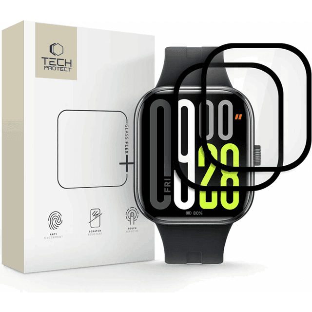 Tech-Protect Hybrydowe Glass Flex+ 2-Pack Xiaomi Redmi Watch 5 Black