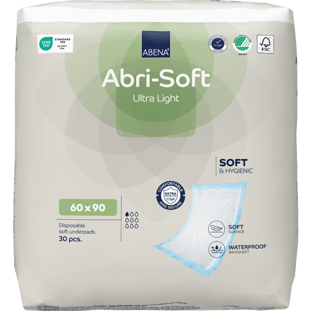Abena Abri-Soft Ultra Light Engangsunderlag 90x60 cm 30 stk