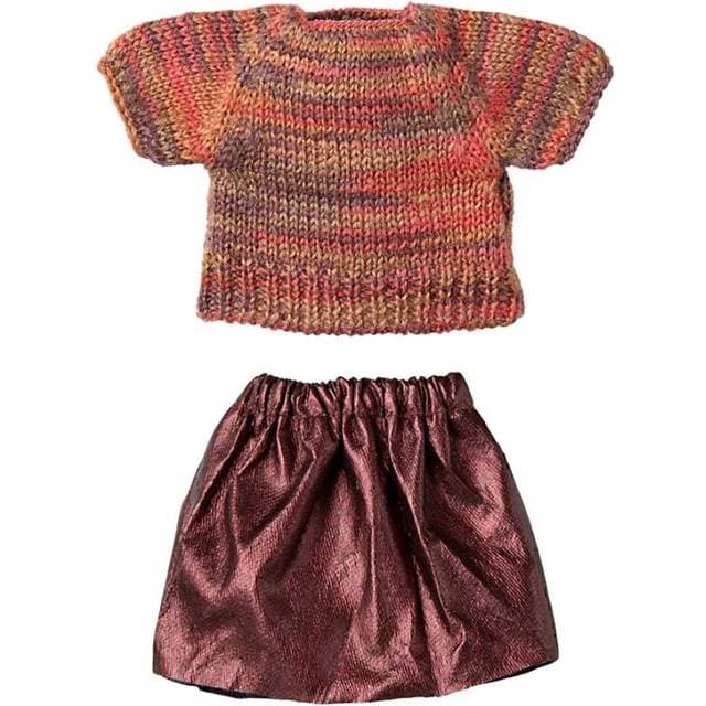 Maileg Skirt And Knitted Bluse H15 x W8 x D1.5 cm