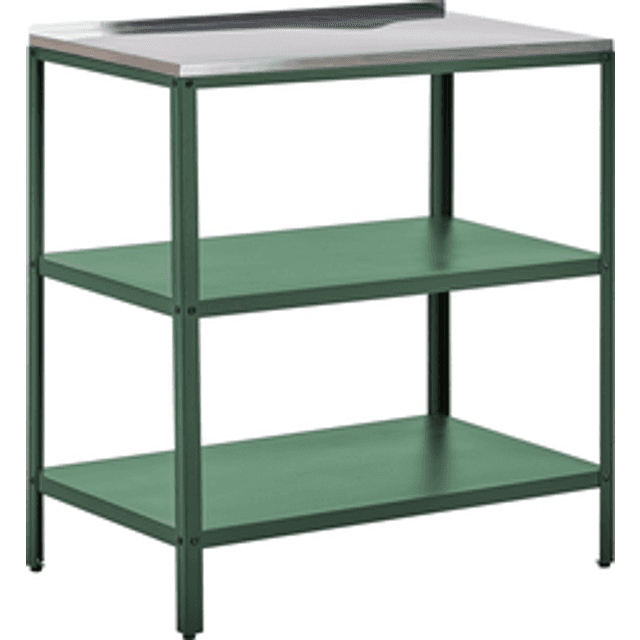 Beliani Steel Outdoor Garden Island Shelves 80 x 50 x 92 cm