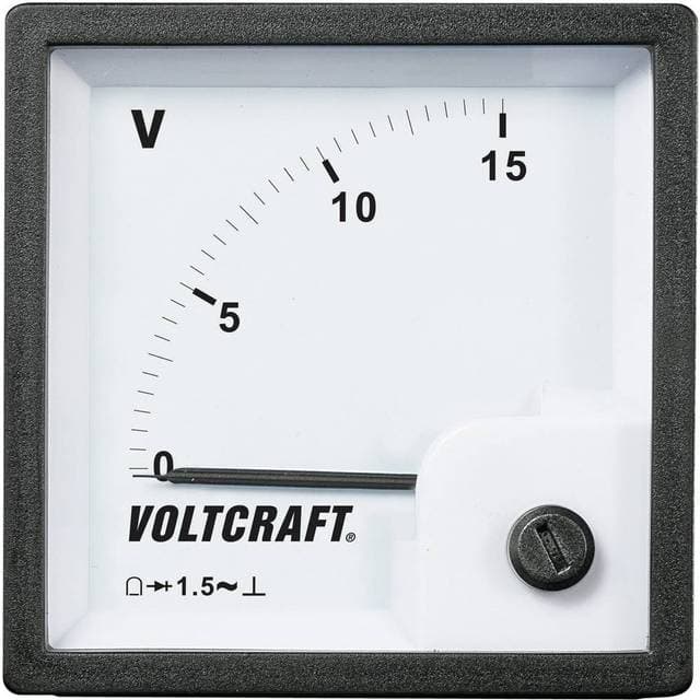 Voltcraft AM-72x72 15V Analogt Indbygningsmåleinstrument