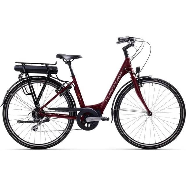 Tunturi Elcykel Dame ePower Maroon Red/Chrome/Orange