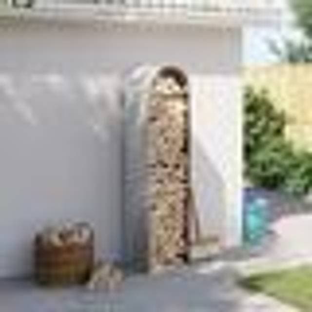 vidaXL Brændestativ 40x45x170 cm Galvaniseret Stål Lysegrå