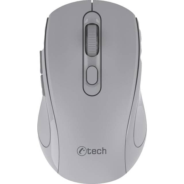 C-Tech Dual Mode Trådløs 1600DPI 6 Knapper Grå USB-Nanomodtager