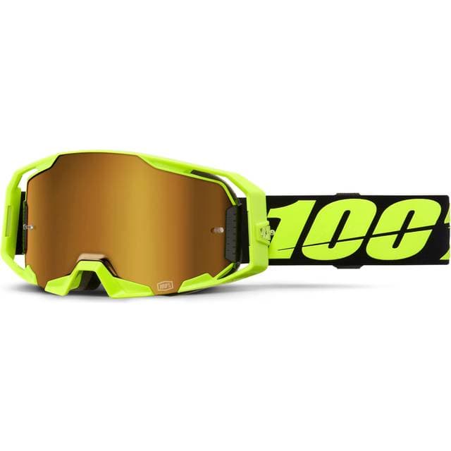 100% Crossbriller Armatic True Gold - Neongul/Spejlglas