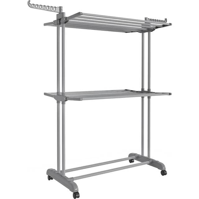 Songmics 4-Tier Large Foldable Clothes Airer - Dove Grey