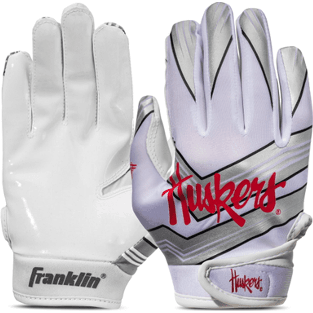 Franklin Sports Nebraska Huskers Youth Football Receiver Glove