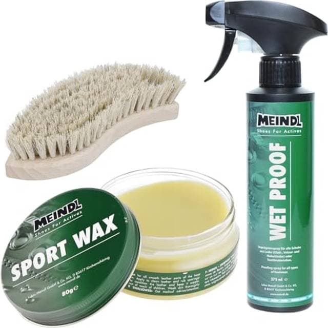 Meindl Leder MegaPack Sportwax Imprägnierer Lederbürste
