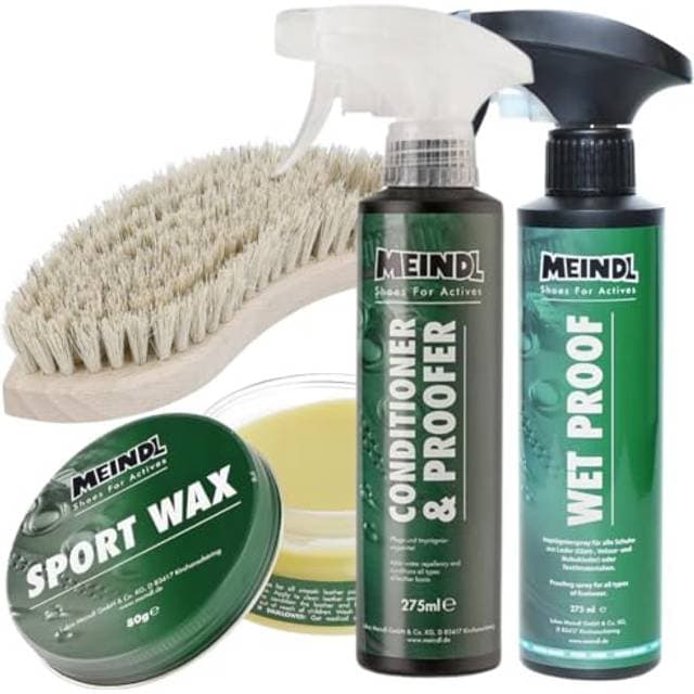 Meindl Leder MegaPack Sportwax Imprägnierer Conditioner Pflegebürste
