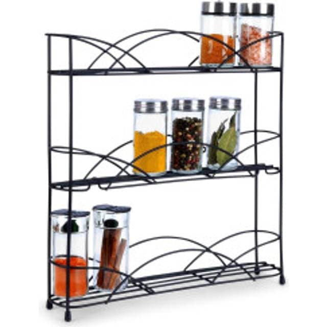 B2X Vilde Krydderireol Metal Sort 33.5 x 33.5 x 6.5 cm