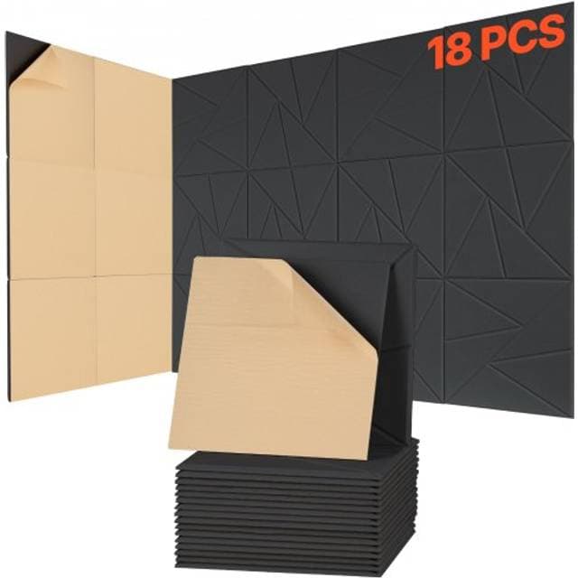 VEVOR 18-pak Akustiske Vægpaneler 28 x 28 x 1.8 cm