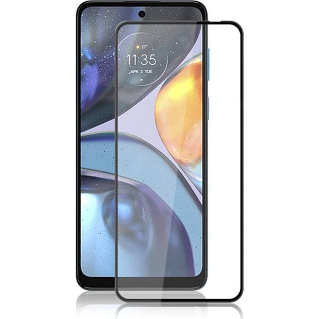 INCOVER Motorola Moto G22 Full Fit Hærdet Skærmbeskyttelsesglas Gennemsigtig Sort