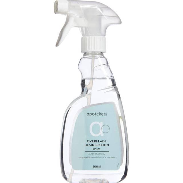 Apotekets Overflade Desinfektions spray 75% alcohol 500ml