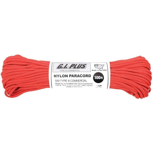 Rothco Paracord Nylon 30m Rød