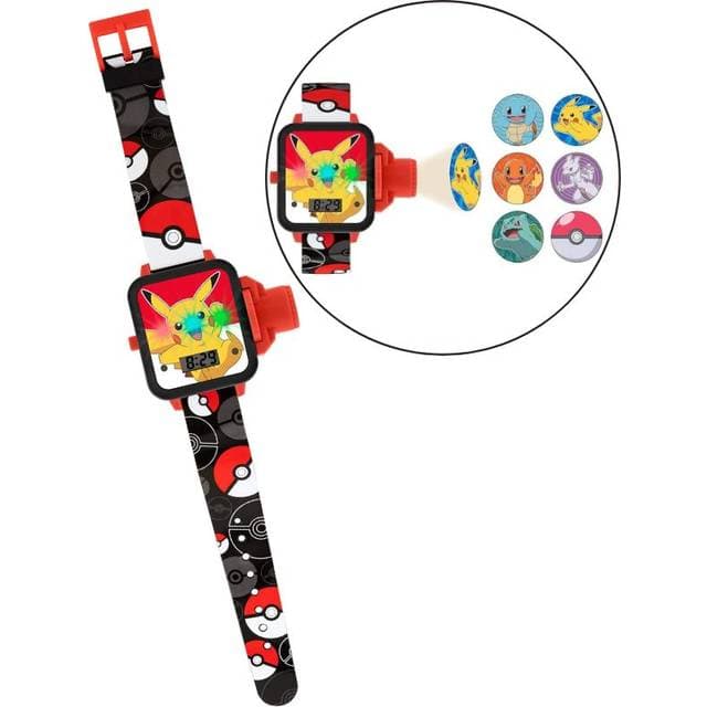 Pokémon LCD Digitalt Armbåndsur Med Projektor Med 6 Motiver
