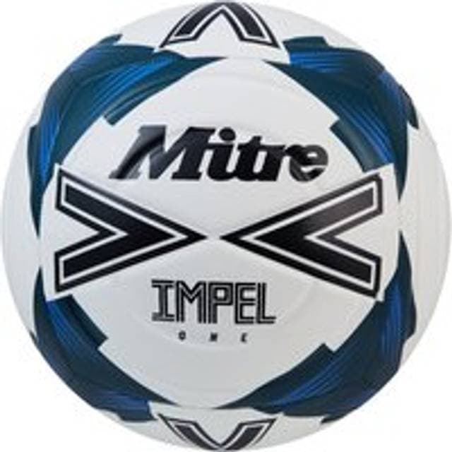 Mitre Impel One Football White Black Tidal Teal