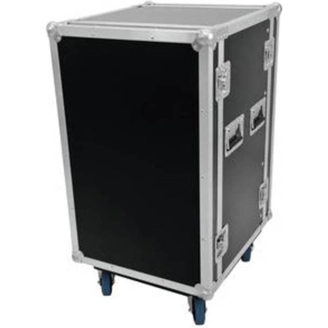 Omnitronic Rack Profi 19 Tommers Rack 18 U Træ inkl Greb Hjul