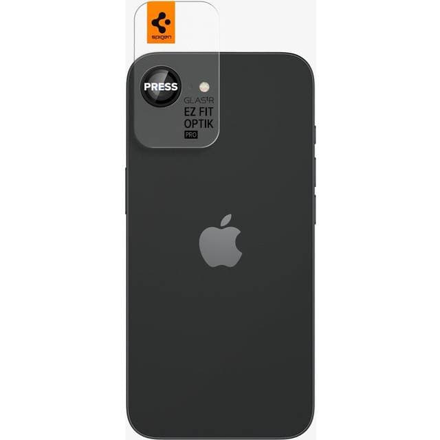 Spigen Glass tR EZ Fit Optik Pro 2 Pack Black iPhone 16e