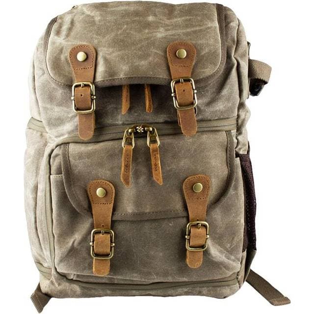 eStore Robuster Kamerarucksack im Vintage-Design Braun