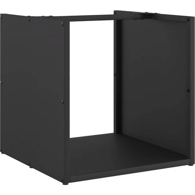 vidaXL Brændestativ 40 x 40 x 40 cm Koldvalset Stål Sort