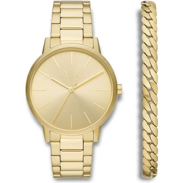 Armani Exchange Cayde AX7144SET Guldfarvet Kvarts Herreur