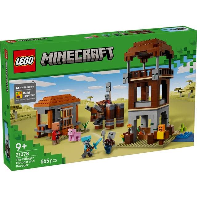 LEGO Minecraft Røverforposten og Ravager 21278