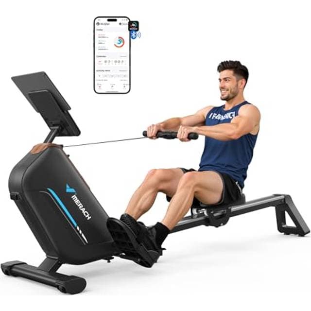 Merach Rudergerät für Zuhause mit Exklusiver APP