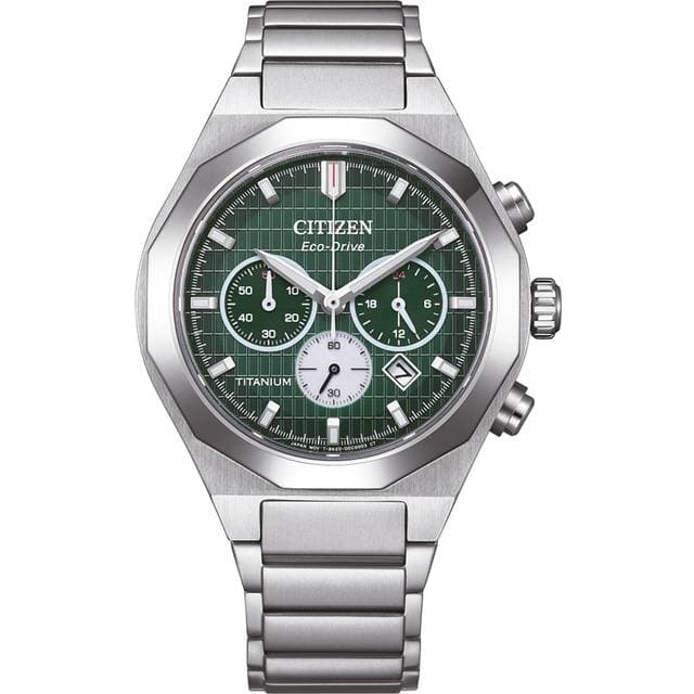 Citizen Zenshin Senkei Super Titanium CA4691-59X Grøn Kvarts Herreur