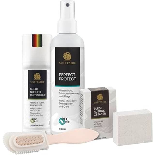 Solitaire Velours Nubuk Wildleder Pflege Schuhputzset 100% PFC