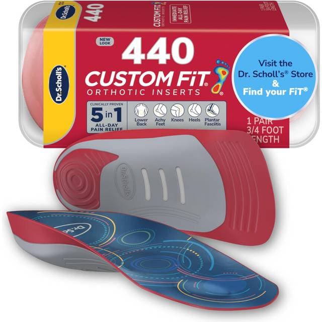 Scholl Custom Fit Orthotics 3 4 Length Inserts