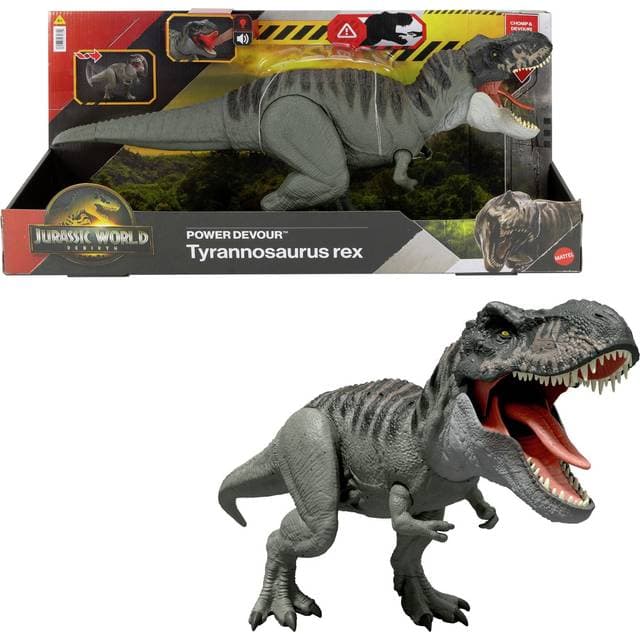 Jurassic World Jurassic World Rebirth Action Figure with Sound Power Devour Tyrannosaurus Rex 21 cm