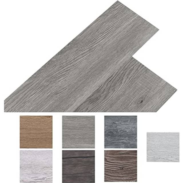 INMOZATA Self-Adhesive PVC Flooring Planks 91.5 x 15.2 cm