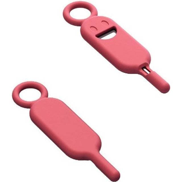 TelForceOne Sim-Kort Nøgle i Silikone Etui Rød