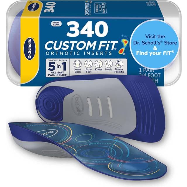 Scholl Custom Fit Orthotics 3 4 Length Inserts
