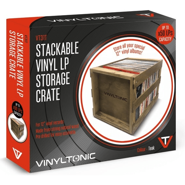 Tonic Stackable LP Crate (Teak) (Vinyl)