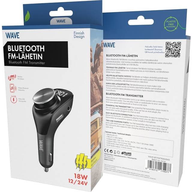 Wave Bluetooth FM Sender Transmitter