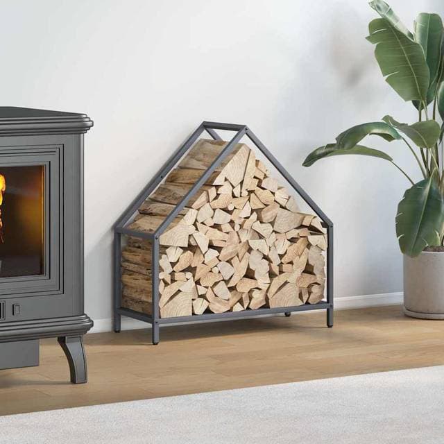 vidaXL Brændestativ 60x25x60 cm Koldvalset Stål Antracitgrå