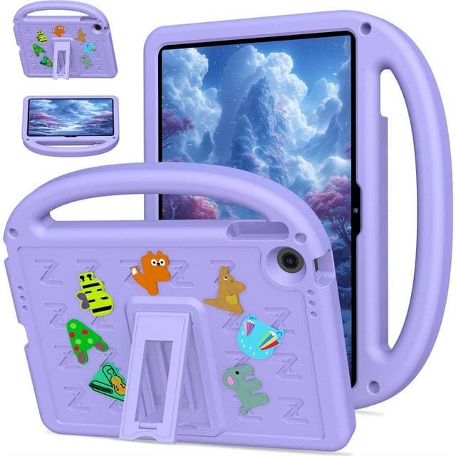 Eiderwood Lenovo Tab 10.1 Børne Cover Med Ståfunktion Håndtag Lilla