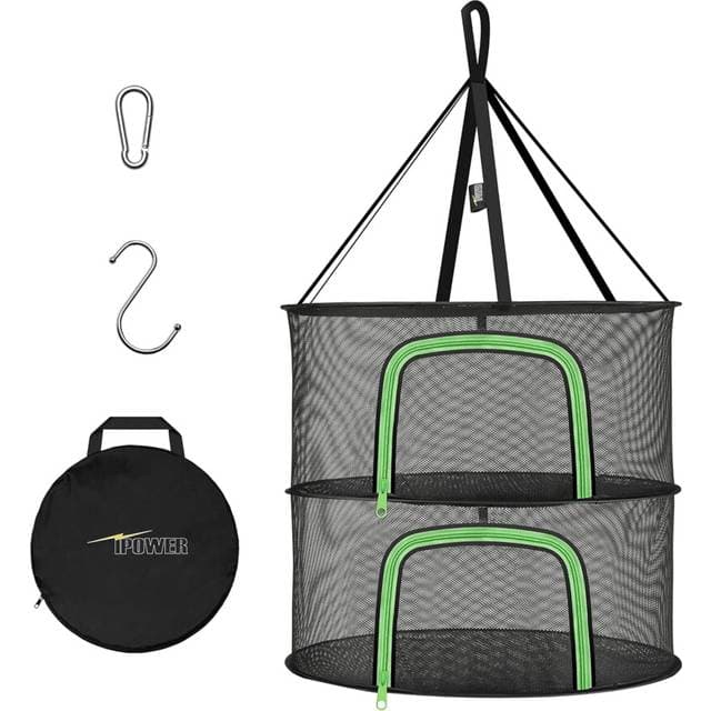 iPower 2ft 2Layer Foldable Herb Mesh Dry Rack - Hydroponic