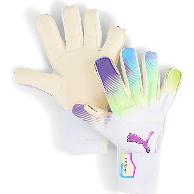 Puma Ultra Ultimate Hybrid Brilliance Målmandshandske Hvid Lilla Grøn