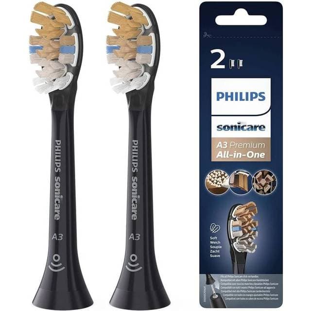 Philips A3 Premium All-in-One Standard Sonic Brush Black Head 2-pack