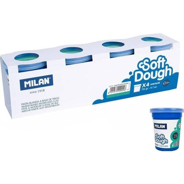 Teka Ciastolina Basic 116g 4 Krukker Turkis