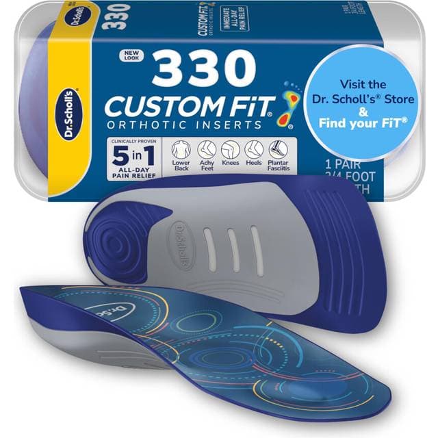 Scholl Custom Fit Orthotics 3 4 Length Inserts CF 330