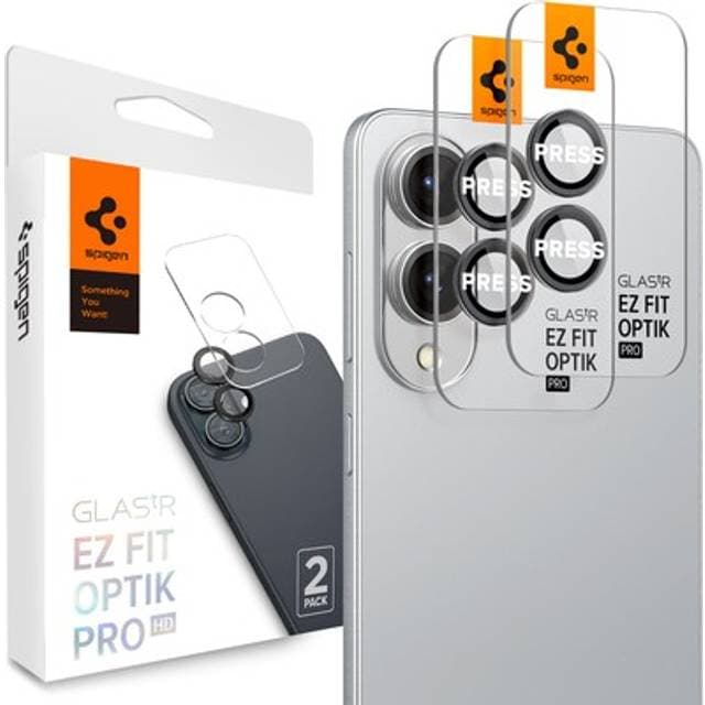 Spigen EZ Fit Glass Transparent Kameralinse Beskyttelsesglas 2 Pack