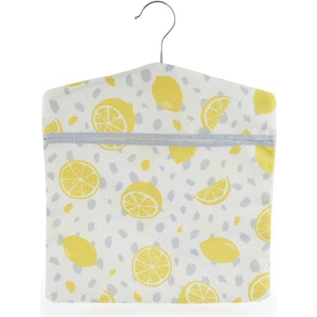 Beldray Lemon Print Peg Bag Hang On Line - Indoor Outdoor