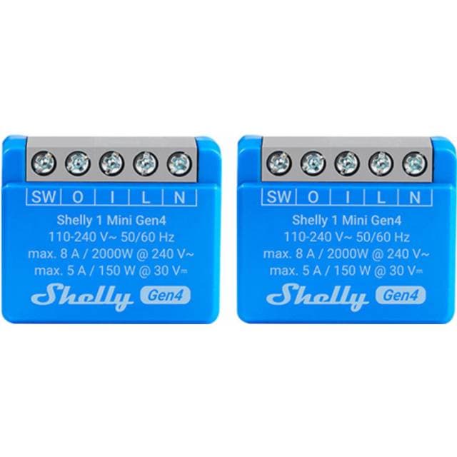 Shelly Unterputz 1 Mini Gen4 2er Pack WLAN Matter