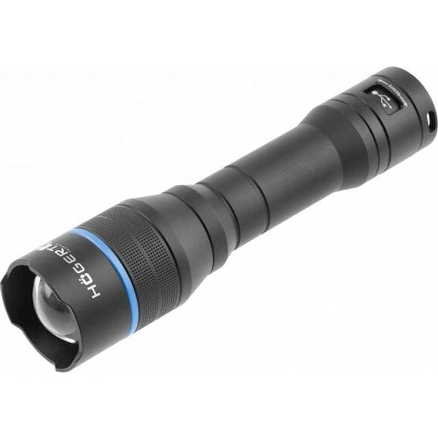 Hogert HT1E414 LED Lommelygte Vandtæt Zoom 1000lm